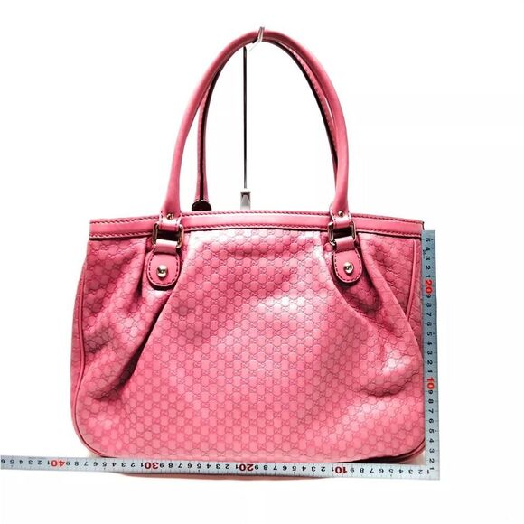 Auth Gucci Rose Pink Microguccisima Leather Tote Sukey Two-Way Satchel - Picture 2 of 9